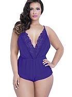 Romper with lace detailings, plus size
